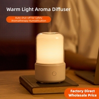 Lámpara Nocturna Única y Elegante con Luz Cálida, Difusor de Aroma USB de 120 ml, Humidificador de Aromaterapia