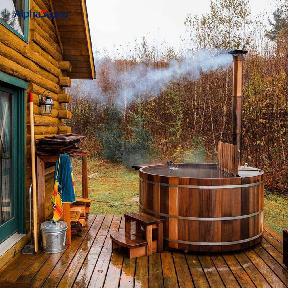 Cèdre en bois extérieur bain à remous Spa vente bois baignoire baignoire