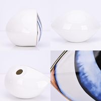 Vente en gros de figurine Nazar en céramique moderne mauvais œil Ornement décoratif pour bureau à domicile Commande en gros Cadeau pour pendaison de crémaillère/mariage OEM/ODM