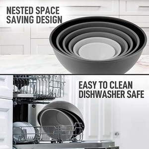 Tùy Chỉnh 12 Cái Đầy Màu Sắc Bộ Bát Trộn Với Nắp Đậy Súp Salad Trái Cây <span class=keywords><strong>Container</strong></span> - Product Image 4