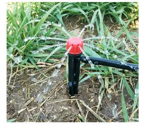 <span class=keywords><strong>Goutteur</strong></span> réglable au sol de 13cm avec 8 trous et couleur rouge à 360 degrés, tige intégrée pour l'irrigation et l'arrosage - Product Image 4