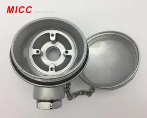 Silver Aluminium Alloy Thermocouple KNE Head With Ceramic Terminals