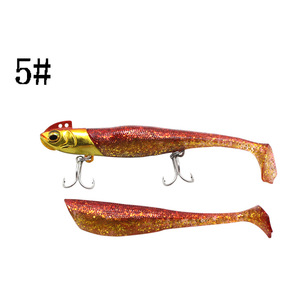 Nouvel ensemble de leurres souples en plastique avec tête plombée et queue en T, type Luya, 19g 23g 30g 37g, en boîte, pour la pêche en mer, leurres lourds de grande taille - Product Image 1