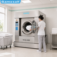 Laveuse-essoreuse commerciale industrielle Gamesail série XGQ en acier inoxydable à commande numérique pour hôtels, hôpitaux et gymnases