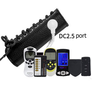 Choc électrique pour pénis, fourreau <span class=keywords><strong>en</strong></span> <span class=keywords><strong>cuir</strong></span>, gode électrique, manches de gode, thérapie de Stimulation, masseur méridien SM jouets - Product Image 3