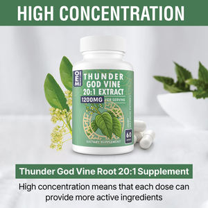 Cápsulas de Extracto de Raíz de Thunder God Vine OEM 1200 MG, Suplemento de <span class=keywords><strong>Tripterygium</strong></span> <span class=keywords><strong>Wilfordii</strong></span> con Extracto de Lei Gong Teng - Product Image 3