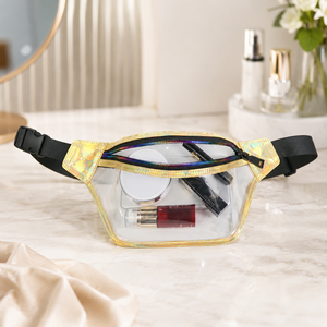 Sac de taille transparent pour femmes, sac banane transparent, sac à ceinture réglable, sac à bandoulière en PVC, sac de poitrine, sac de rangement décontracté pour voyage et extérieur - Product Image 2