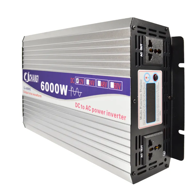 Saf sinüs dalga invertör 8000W 5000W 6000W DC12V 24V AC220V 50Hz 60Hz invertör güç dönüştürücü araba için voltaj trafosu