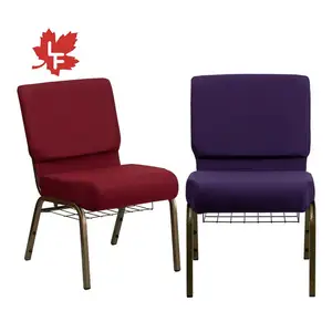 Good Quality Purple Color Church Chairs With Stackable For The Church Chair With Cheaper Price