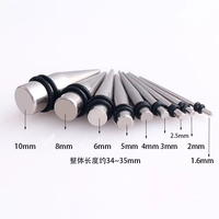 Tapers d'oreille romantiques en acier chirurgical 316L avec anneaux en O, 1,6 mm-12 mm, bijoux plug et tunnel pour cadeau de mariage, sertissage griffe