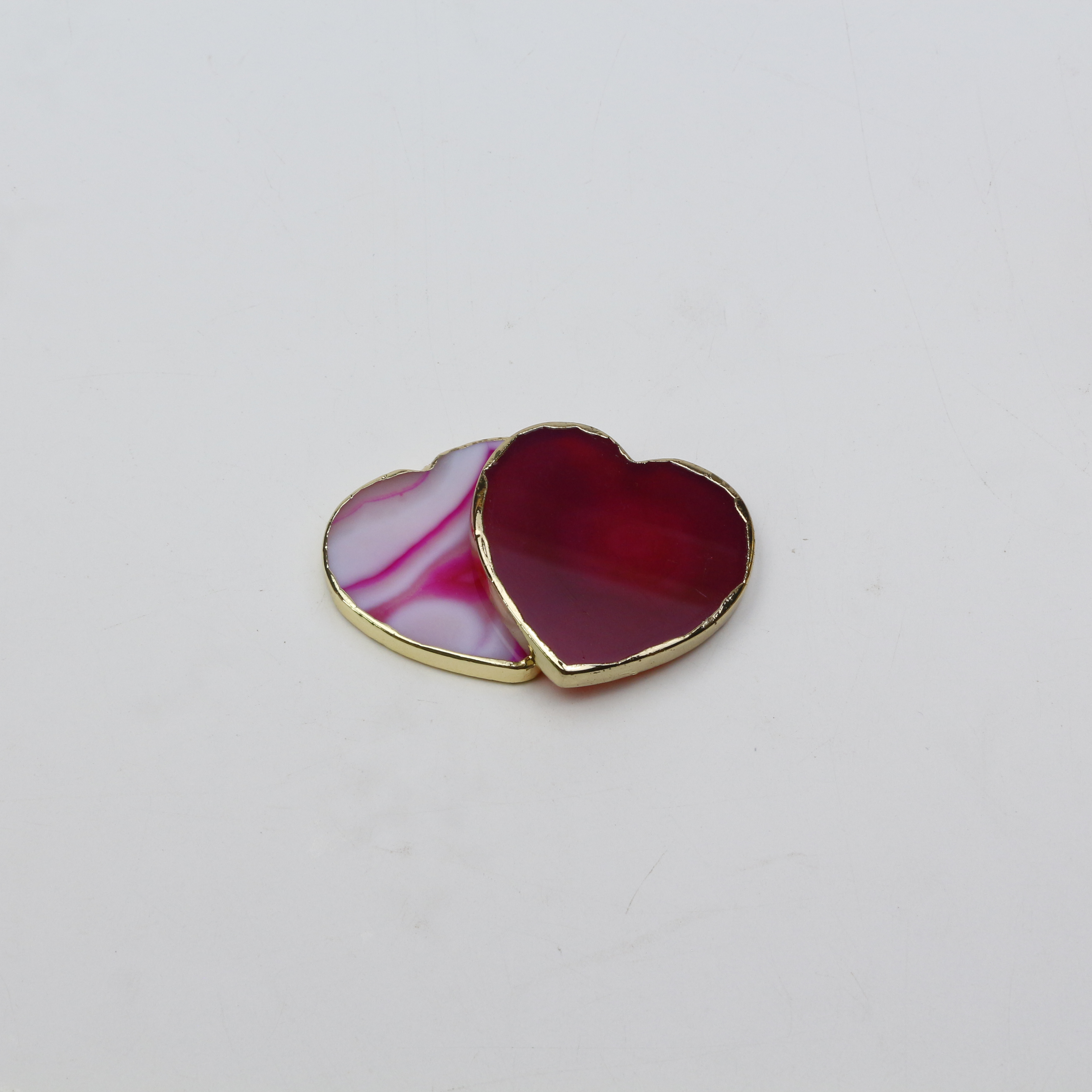 B5# Agate rose coeur
