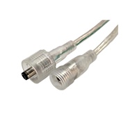 Connecteur étanche transparent haute qualité DC 5.5x2.1mm avec contact en cuivre, indice IP44, mâle/femelle, avec écrou de verrouillage pour personnalisation