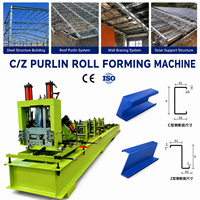Machine de formage de poutrelles CZ entièrement automatique, machine de fabrication de poutrelles en acier interchangeable pour la construction de bâtiments métalliques