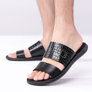 <span class=keywords><strong>Sandali</strong></span> Estivi Casual da Uomo Taglie Grandi, Ciabatte Comode Open-Toe per Esterni, Tomaia in PU Ricamata Traspirante - Product Image 5