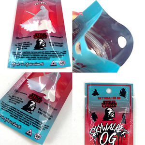 Custom Reseal 3 Side Seal Pouch with Window Mylar <b>Bag</b> for Candy Gummies <b>Cookies</b> Sachet Pouch - Product Image 2