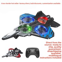 Offre Spéciale Avion de Chasse RC en Mousse EPT 2.4G 4 Canaux avec Lumières LED et Maintien d'Altitude, Facile à Piloter, Télécommandé, Idéal comme Cadeau