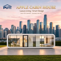 Serre modulaire préfabriquée robuste Apple Cabin pour villa, avec structure renforcée, pour conditions de construction difficiles, personnalisable