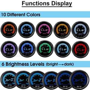 Manomètre de pression de suralimentation de turbo pour voiture 2'' 52mm 0-30PSI avec affichage LED numérique 10 couleurs 12V universel avec capteur - Product Image 2