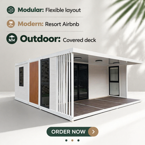 Maison préfabriquée modulaire de type loft avec balcon et <span class=keywords><strong>jacuzzi</strong></span> extérieur, maison miniature préfabriquée de luxe pour les stations balnéaires et les Airbnb - Product Image 1