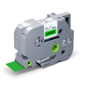 Nastro Adesivo Laminato Compatibile TZe-751 TZ751 Nero su Verde 24mm per Stampante <span class=keywords><strong>Brother</strong></span> P-Touch - Product Image 1