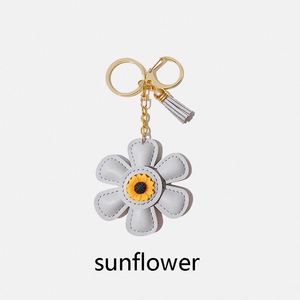 Online Wholesale Cute Cartoon <b>Personalized</b> Ins Pu Leather Sunflower <b>Keychain</b> for Bag Pendant and Creative Gift - Product Image 6
