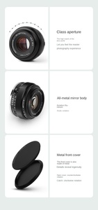 ไมโครซิงเกิล ยิทเทอร์เบียมเฮด 50 มม. F2 เลนส์ฟูลเฟรมฟูจิ เอ็ม 43 เหมาะสำหรับโซนี่ อีพอร์ต นิคอน ซี แคนนอน โอลิมปัส - Product Image 5