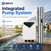Pompe submersible solaire DC SEALCON pour puits profond, en acier inoxydable, avec contrôleur MPPT externe pour l'irrigation