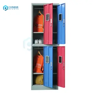 Man use uniform storage cabinet Changing Room Alarm Locker