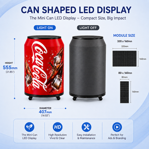 Affichage LED en forme de boîte 407 mm x Ø555 mm 520 mm x Ø305 mm 360 °   Affichage numérique haute résolution sans soudure pour la publicité en magasin de détail - Product Image 5