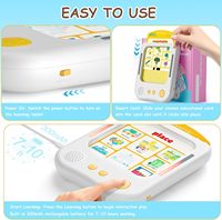 Tablette interactive d'apprentissage précoce pour la maternelle, écran tactile, jeu par simple pression, jouet éducatif, apprendre à lire, cartes flash de l'alphabet