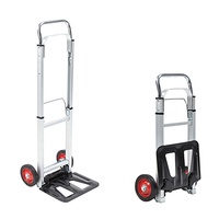 Chariot de supermarché Portable pliable en aluminium, capacité de 60kg, chariot de courses à main à 2 roues