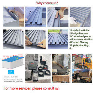 Fábrica a prueba de fuego a prueba de agua PU Panel sándwich techo aislado paneles de techo de aluminio para construir casas Villa tejas de Metal - Product Image 4