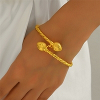 Nouveau Bracelet Jonc Serpent Punk en Cuivre Plaqué Or 18K, Entièrement Sertie de Diamants, Réglable, Géométrique Torsadé, Tendance, pour Femme, Usage Quotidien