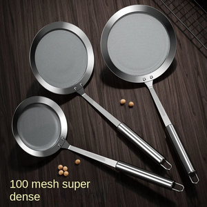 304 Stainless Steel Fine Mesh Strainer Sieve for Juice Egg Coffee Tea Vegetables Filtering Durable Metal Colanders for Food