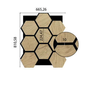 Pour KASARO Factory Direct 3D Art hexagone acoustique MDF Akupanel superbe conception de lattes de <span class=keywords><strong>bois</strong></span> pour la rénovation de la salle de conférence moderne - Product Image 2
