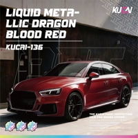 Film de protection automobile liquide métallique rouge sang de dragon 1,52x17m, épaisseur 7,5 mil, brillant, en PET PVC, pour carrosserie, effet changeant de couleur, avec technologie Air Release
