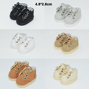 Chaussures de poupée pour peluche BJD <span class=keywords><strong>Reborn</strong></span> Doll Mini Sneakers Canvas Petites chaussures en cuir Miniatures Accessoires d'habillage - Product Image 6