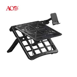 ACO品牌立式笔记本电脑支架，带手机支架塑料可折叠便携式高度可调桌面平板电脑支架升降器