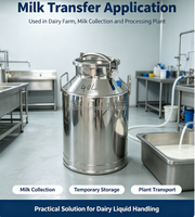 Réservoir de stockage de lait hermétique de différentes capacités : 5L, 10L, 15L, 20L, 50L, 100L, 80L