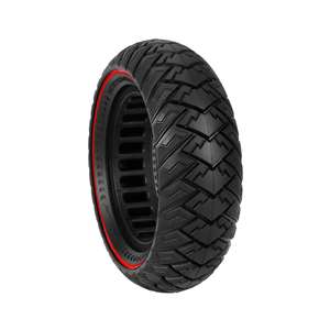 Pneu solide Ulip 10x3 255x80 80/65-6 avec jante rouge pour trottinettes électriques de 10 pouces, caoutchouc durable tout-terrain - Product Image 6