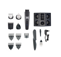Tondeuse à cheveux 12 en 1 Rechargeable Tondeuse à cheveux pour le nez Oreille Corps Complet Imperméable Tondeuse à cheveux pour hommes avec Base à usage domestique