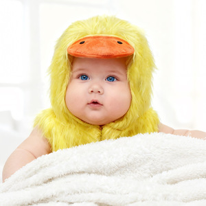 Yi Xiaoyi – gilet à capuche en forme de petit canard jaune pour enfants, Costume respirant, âge 2 ans, tenue décontractée pour jeu de rôle, vêtements de scène - Product Image 2