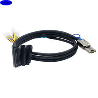 Mini SAS HD 26P a 4 puertos SAS Cable adaptador de servidor de SFF-8482 con Power PVC Jacket Material plástico para computadoras