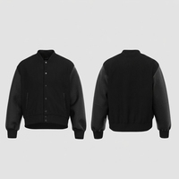 Veste de baseball en molleton avec broderie de logo personnalisé, veste d'hiver épaisse pour homme, veste de style universitaire pour homme