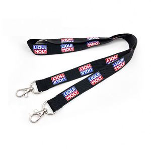 Porte-badge double face personnalisé léger et durable avec logo par transfert thermique et attache mousqueton pour événements - Product Image 2
