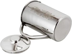 Carafe en acier inoxydable pour la cuisine, eau, lait, jus, service avec une construction durable antirouille et un design facile à nettoyer pour un usage domestique - Product Image 2