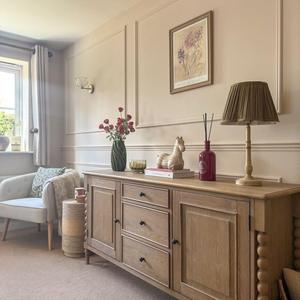 American Style Solid Wood <b>Sideboard</b> <b>Storage</b> Cabinet Living Room Entryway Furniture - Product Image 1