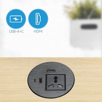 Grommet daya usb meja bundar Aloi pabrik grommet data daya universal grommet 3 meja grommet dengan rj45