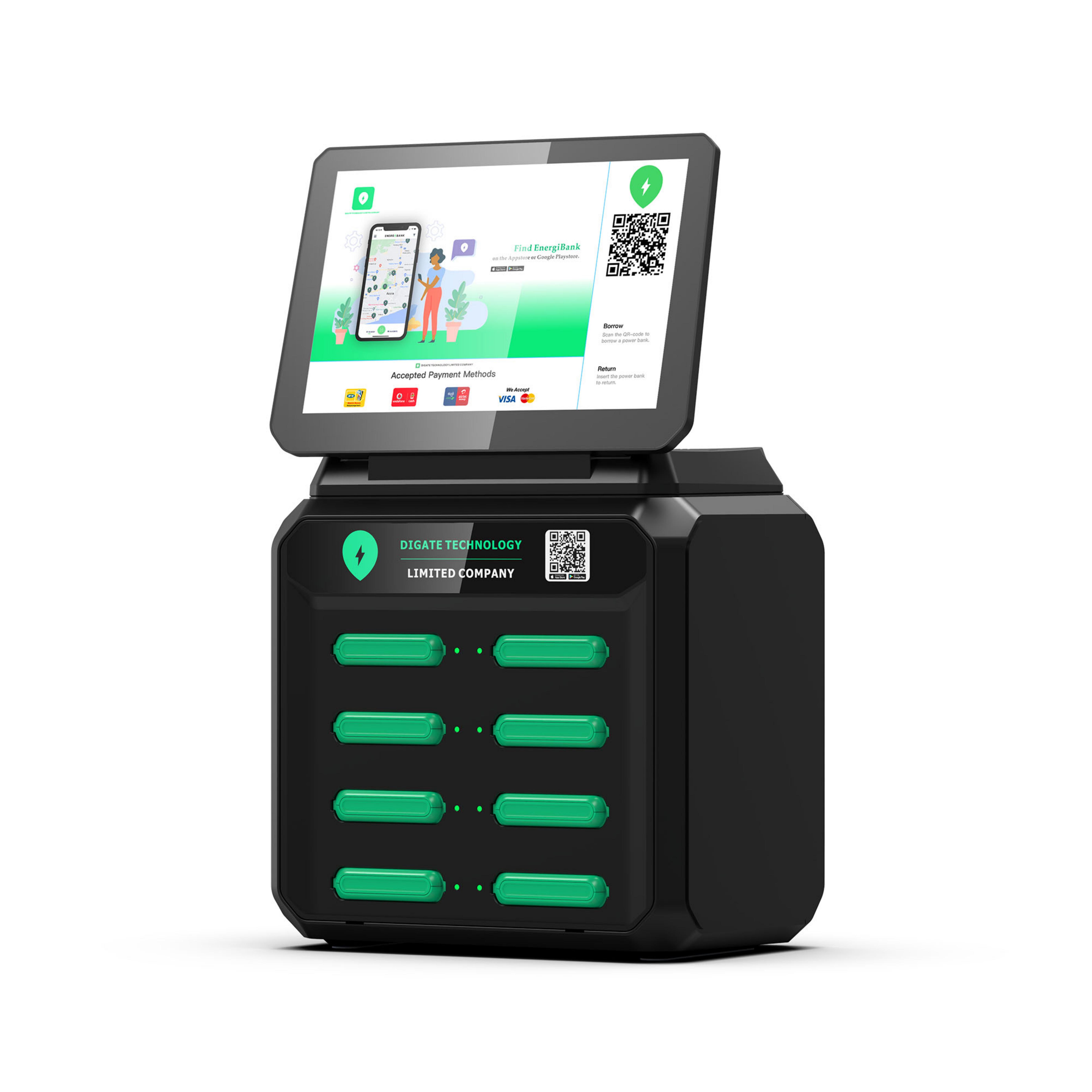 Station de charge à 8 emplacements avec écran