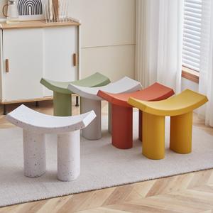 Silla infantil de plástico, estilo nórdico minimalista, duradera, 53x44cm, para uso en el umbral de la puerta del hogar - Product Image 4